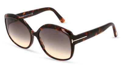 Tom Ford FT0919 CHIARA-02 Havanna foncé Vue d'angle