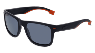 Boss 1496/S Bleu mat Vue d'angle