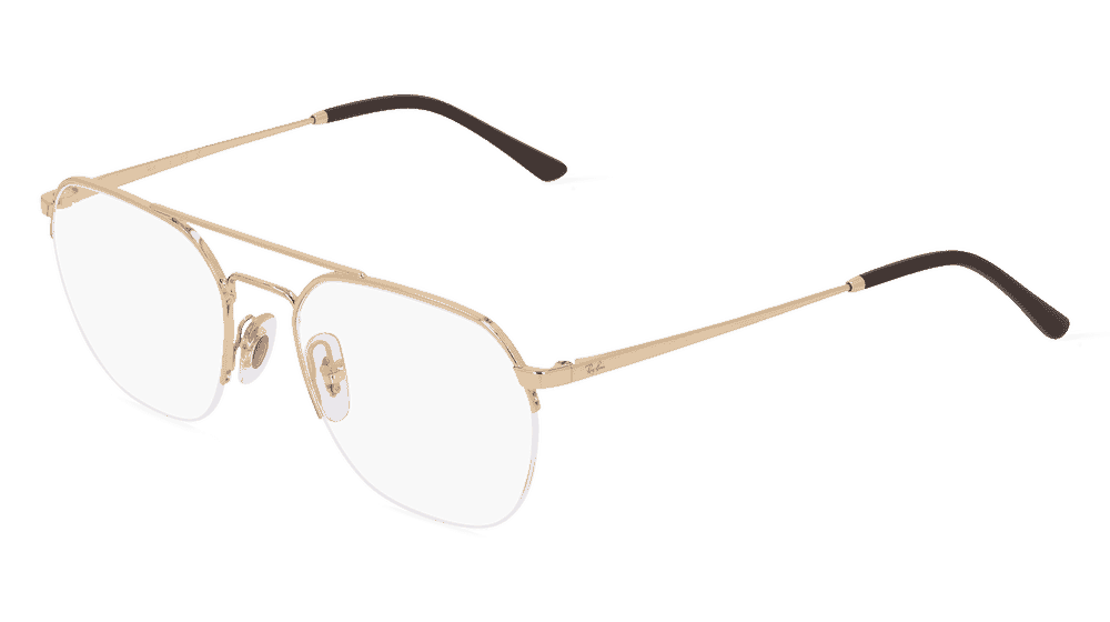 Ray-Ban RX6444 Doré Vue d'angle