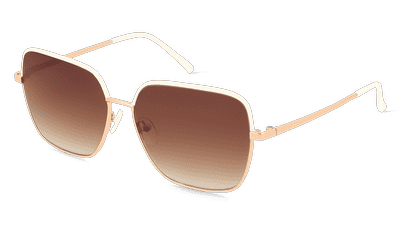 Fielmann BD 480 SUN FA EMILIE goud rood Hoekaanzicht