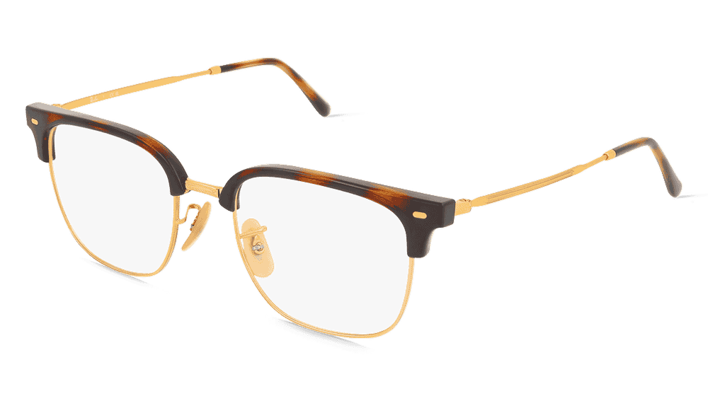 Ray-Ban RX7216 Doré Havane Vue d'angle