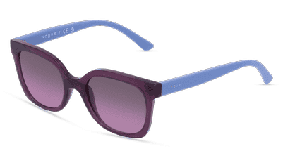 Vogue eyewear VJ2009 Violet transparent Vue d'angle