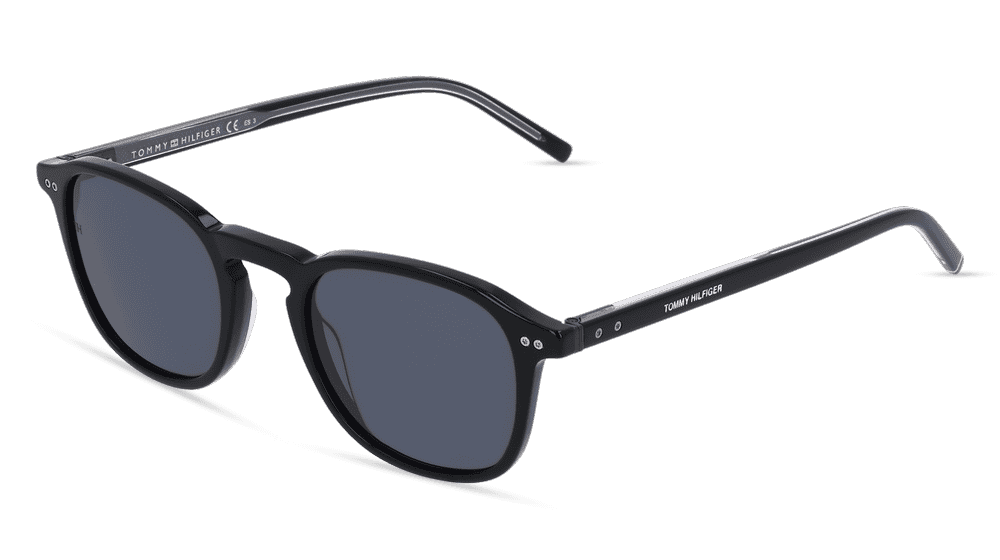 TOMMY HILFIGER EYEWEAR TH 1939/S Zwart glanzend Hoekaanzicht