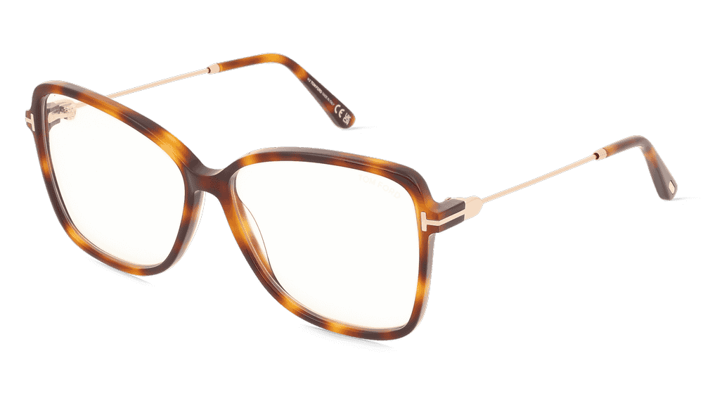 Tom Ford TOM FORD FT5953-B Havanna clair Vue d'angle