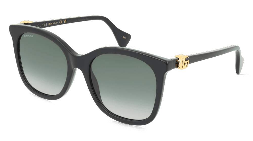 Gucci GG1071S Zwart glanzend Hoekaanzicht