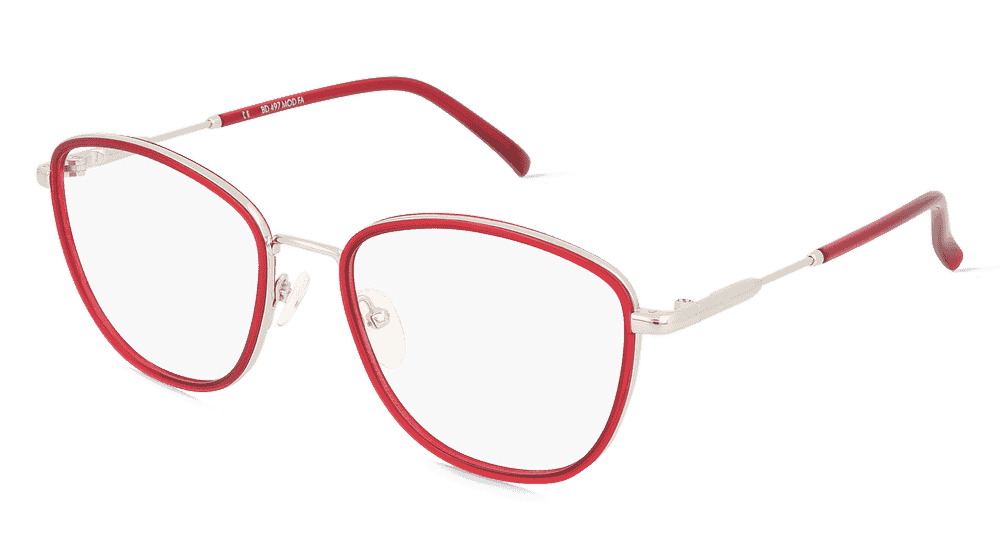 Fielmann BD 497 MOD FA Rouge argenté Vue d'angle