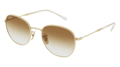 Ray-Ban RB3809 goud Hoekaanzicht