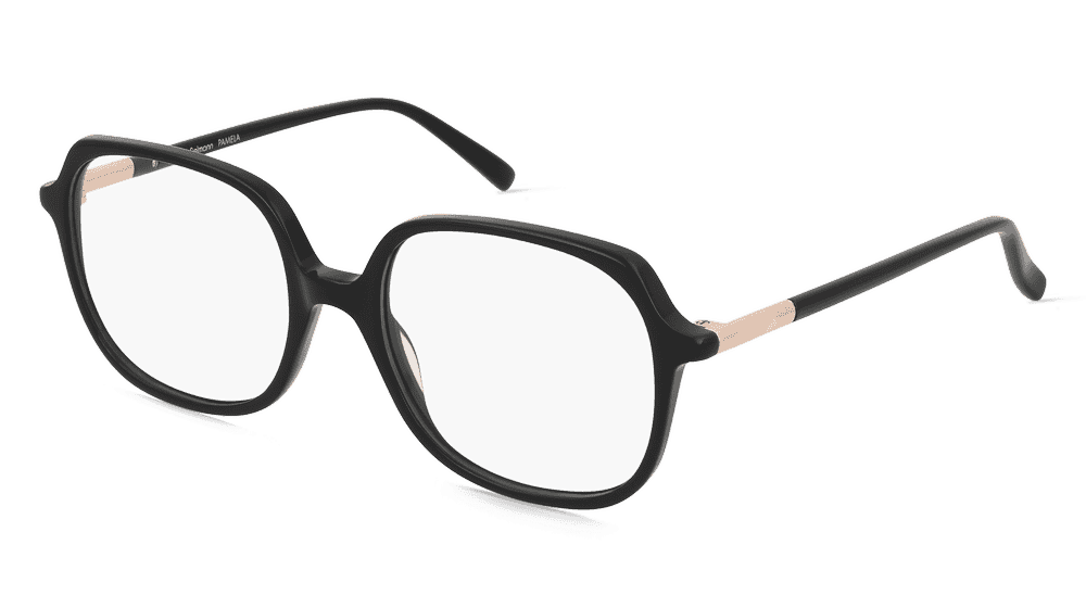 Fielmann LN 061 FA PAMELA Noir or rose Vue d'angle