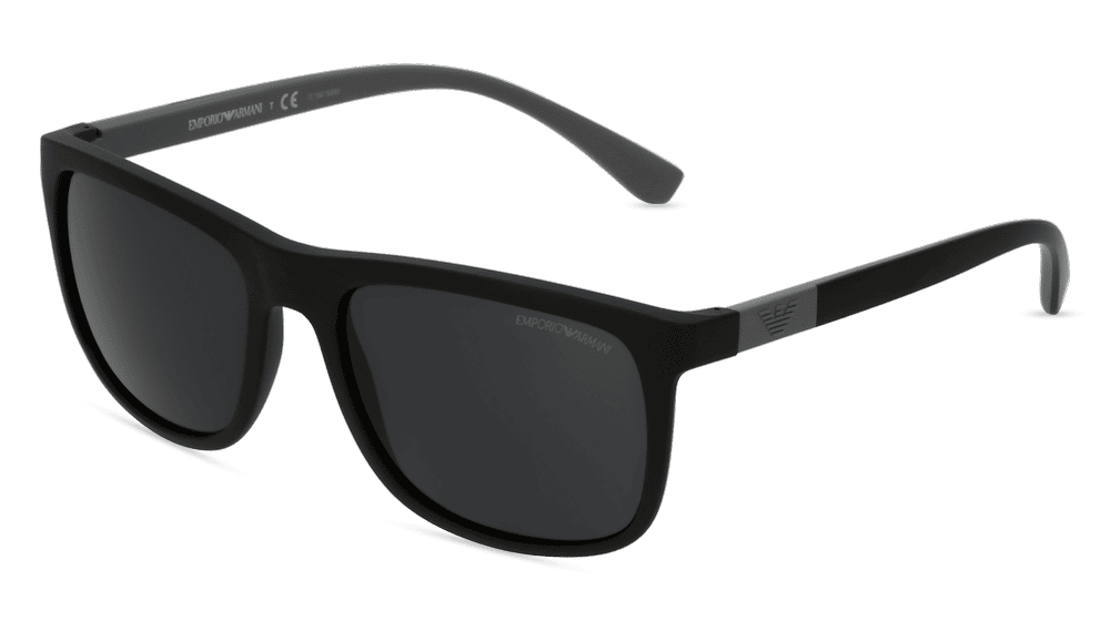EMPORIO ARMANI EA4079 Noir mat Vue d'angle