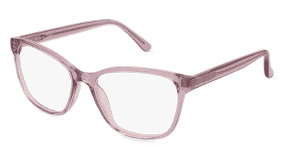 Fielmann OU 061 CL GERDA rood transparant Hoekaanzicht