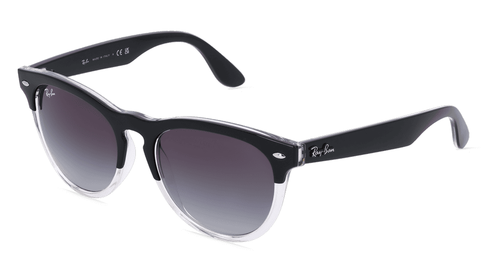 RAY-BAN RB4471 Zwart transparant Hoekaanzicht