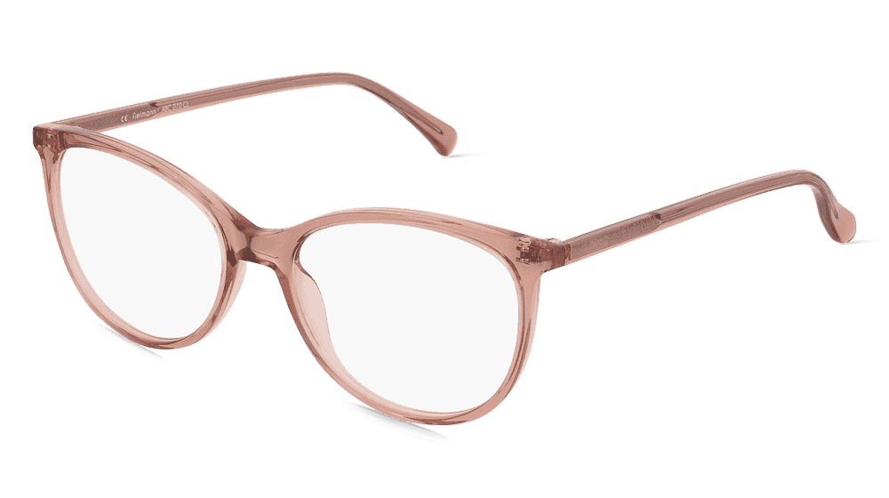 Fielmann ABC 070 CL roze transparant Hoekaanzicht