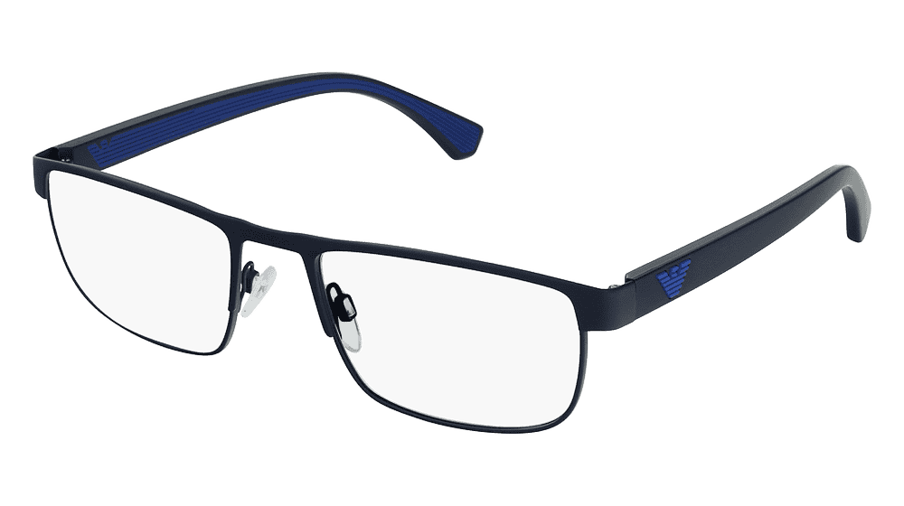 Emporio Armani EA1086 blauw mat Hoekaanzicht