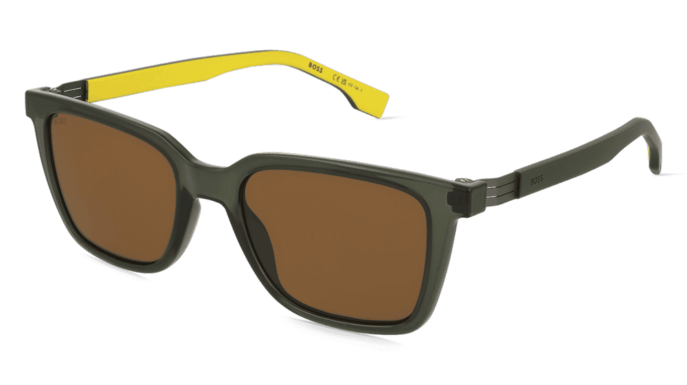 Boss 1574/S Vert jaune Vue d'angle