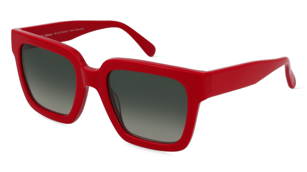 Fielmann MC 622 SUN FA JOY Rouge brillant Vue d'angle