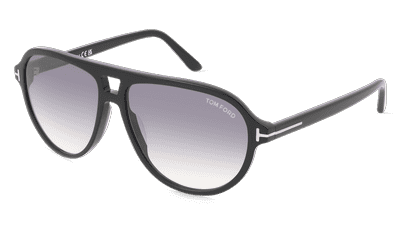 Tom Ford FT0932 JEFFREY Noir brillant Vue d'angle