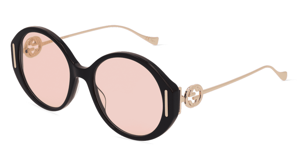 GUCCI GG1202S Noir brillant Vue d'angle