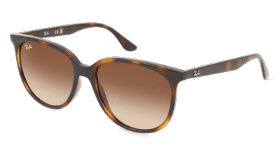 RAY-BAN RB 4378 Blanc transparent Vue d'angle