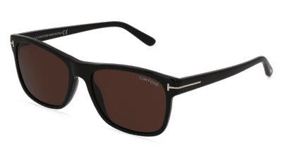 Tom Ford FT0698 GIULIO Noir brillant Vue d'angle