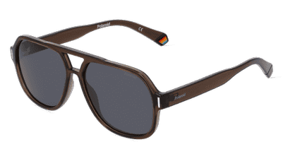 Polaroid PLD 6193/S Brun transparent Vue d'angle