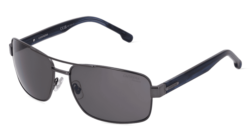 Carrera 8063/S Argenté noir Vue d'angle