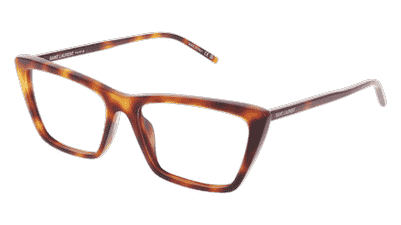 Saint Laurent SL 737 MICA THIN OPT Havane Vue d'angle