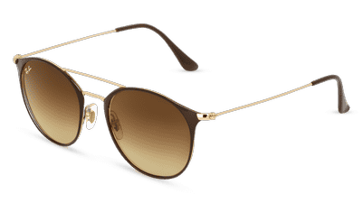 RAY-BAN RB 3546 zwart goud Hoekaanzicht