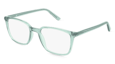 Fielmann JIL 035 CL RON Vert transparent Vue d'angle