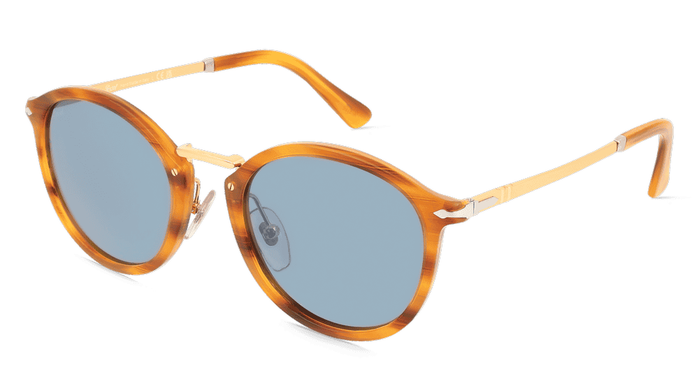 Persol 0PO3309S bruin gestreept Hoekaanzicht