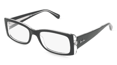 Ray-Ban RX5434 Noir transparent Vue d'angle