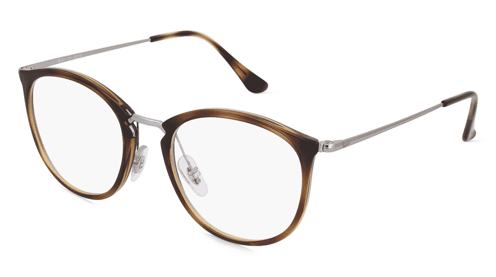 Ray-Ban RX7140 Havane Vue d'angle