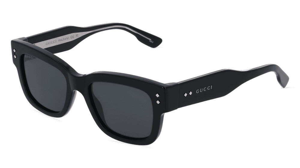 GUCCI GG1217S Noir brillant Vue d'angle