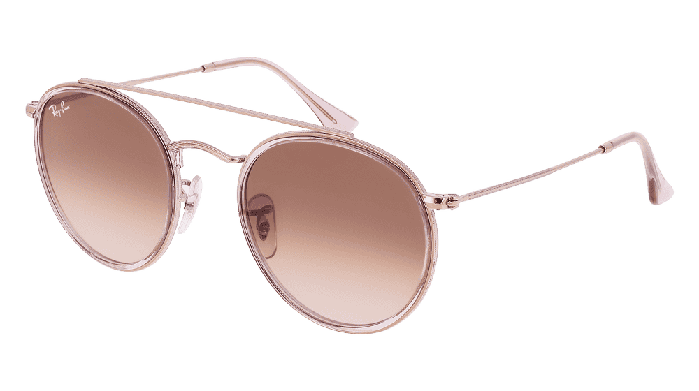 RAY-BAN RB 3647N ROUND DOUBLE Gold rose Corner View