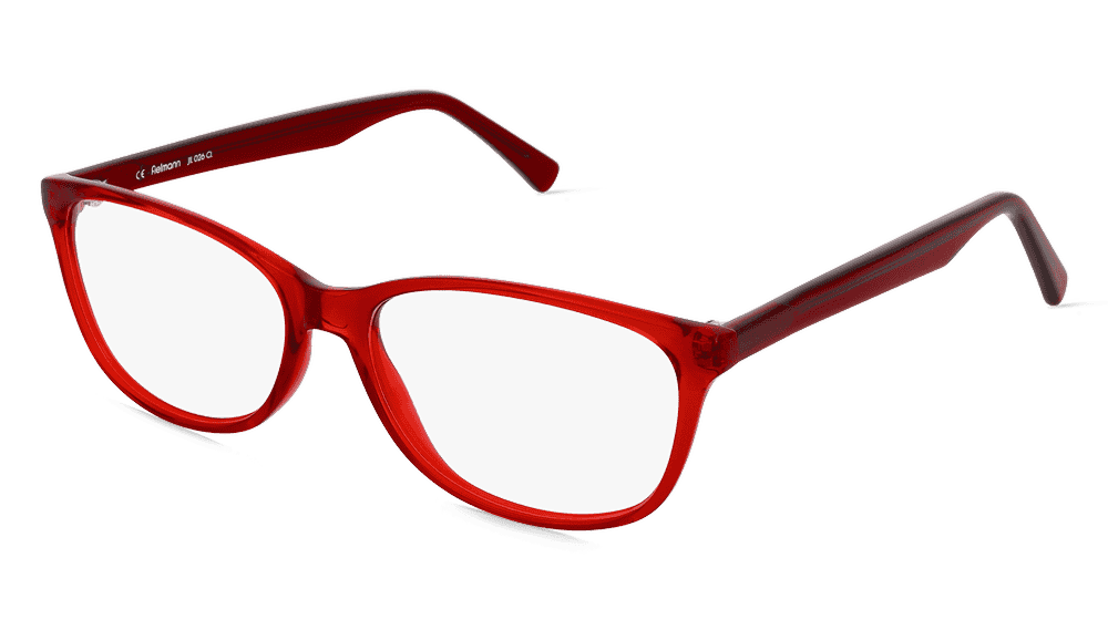 Fielmann JIL 026 CL rood transparant Hoekaanzicht