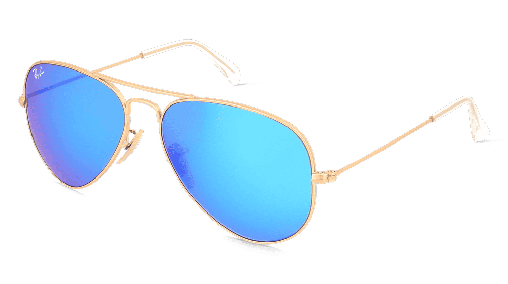 RAY-BAN RB 3025 AVIATOR Or mat Vue d'angle
