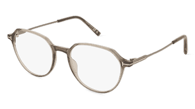 Tom Ford FT5875-B Bruin licht Hoekaanzicht