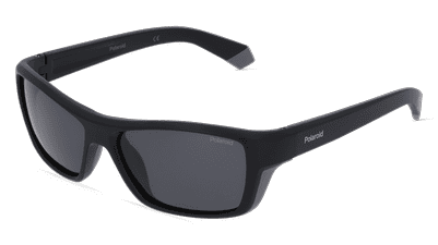 POLAROID PLD 7046/S zwart mat Hoekaanzicht