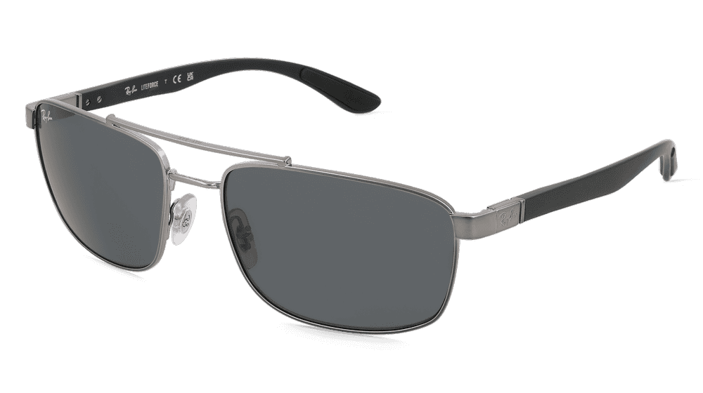 Ray-Ban 0RB3737 Gris gun Vue d'angle