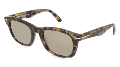 Tom Ford FT1076 KENDEL Havanna foncé Vue d'angle