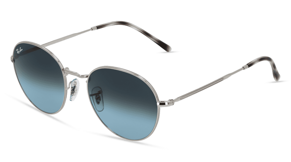 RAY-BAN RB 3582 DAVID Zilver glanzend Hoekaanzicht