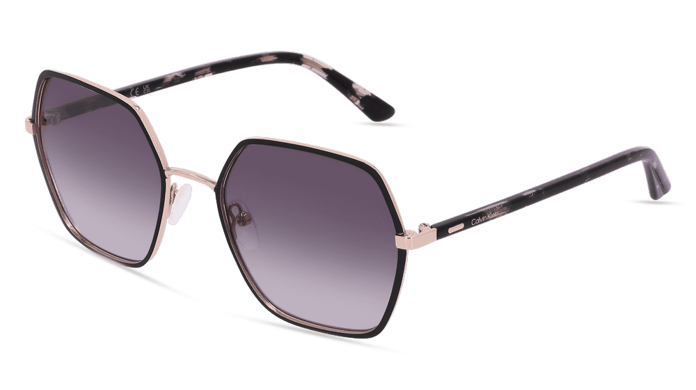 CALVIN KLEIN CK21131S zwart goud Hoekaanzicht