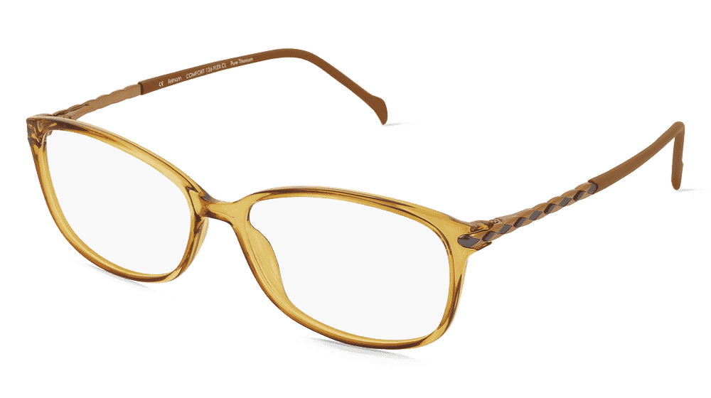 Fielmann COMFORT 126 FLEX CL Jaune transparent Vue d'angle