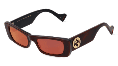 Gucci GG0516S Havanna brillant Vue d'angle