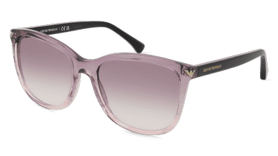 EMPORIO ARMANI EA4060 Brun transparent Vue d'angle
