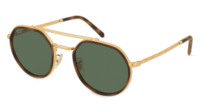 Ray-Ban RB3765 goud Hoekaanzicht