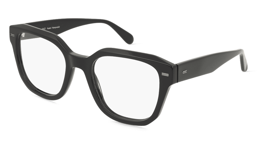 Fielmann LN 063 FA LINO Zwart glanzend Hoekaanzicht