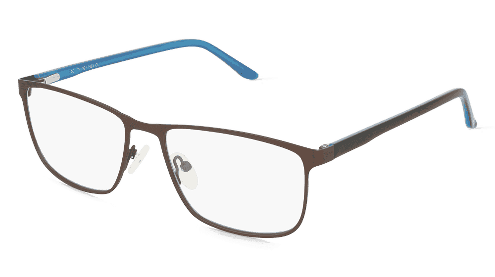 Fielmann OL 027 FLEX CL ERIK Bruin blauw Hoekaanzicht