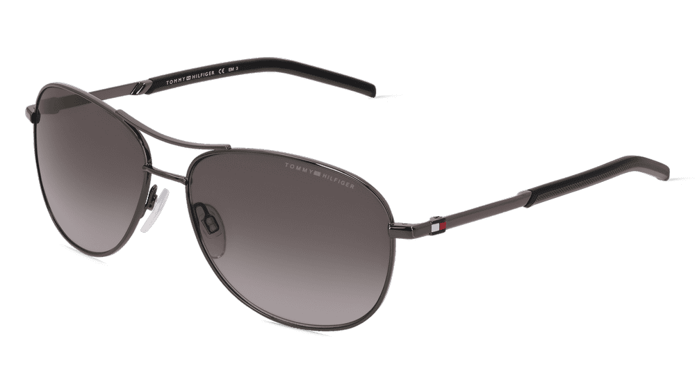 Tommy Hilfiger Eyewear TH 2023/S Zilver zwart Hoekaanzicht