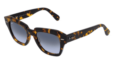 Ray-Ban RB2186 Brun Havane Vue d'angle