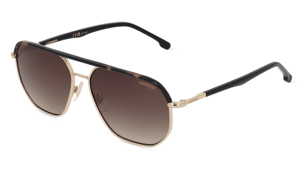 CARRERA 304/S goud havana Hoekaanzicht